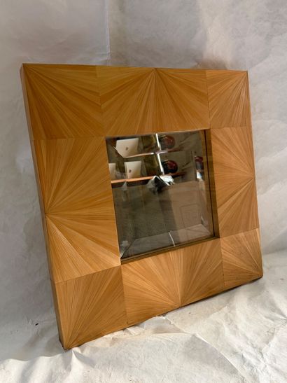 Agnès PAUL-DEPASSE 
Square mirror in straw...