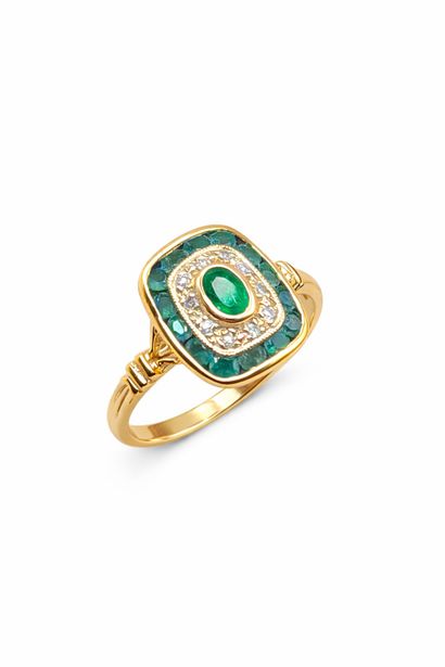 Delightful ring in 18K (750/1000) yellow...