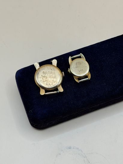 Set of two ladies' watches in 18K (750/1000)...