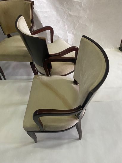 Gaston et Fernand SADDIER 
Suite de six fauteuils...