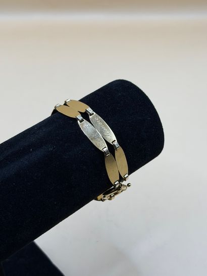 Lovely two-row supple bracelet in 18K (750/1000)...