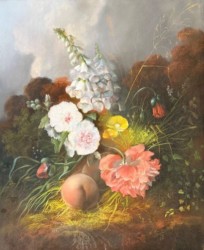 École lyonnaise, 1856
Fleurs et fruits
Pastel...
