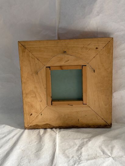 Agnès PAUL-DEPASSE 
Square mirror in straw...