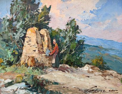 Fortuné CAR (1905-1970)
The Well
Oil on panel...