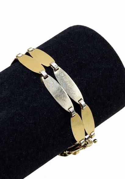 Lovely two-row supple bracelet in 18K (750/1000)...