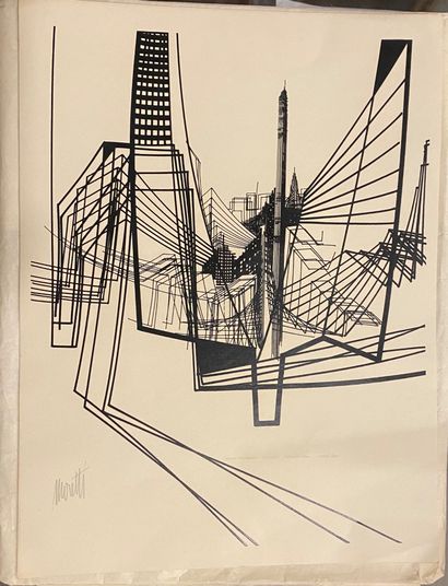 Raymond MORETTI (1931-2005)
New York 
Deux...