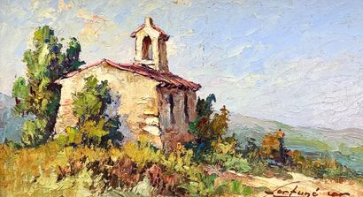 Fortuné CAR (1905-1970)
Small chapel
Oil...