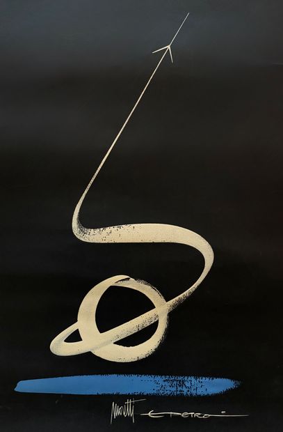 Raymond MORETTI (1931-2005)
Composition abstraite...