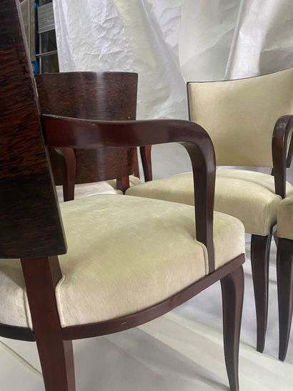 Gaston et Fernand SADDIER 
Suite de six fauteuils...