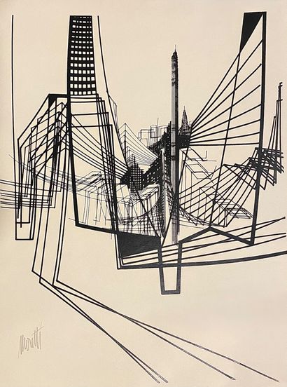 Raymond MORETTI (1931-2005)
New York 
Deux...