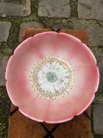 Delphin MASSIER (1836-1907) 
Large ceramic...