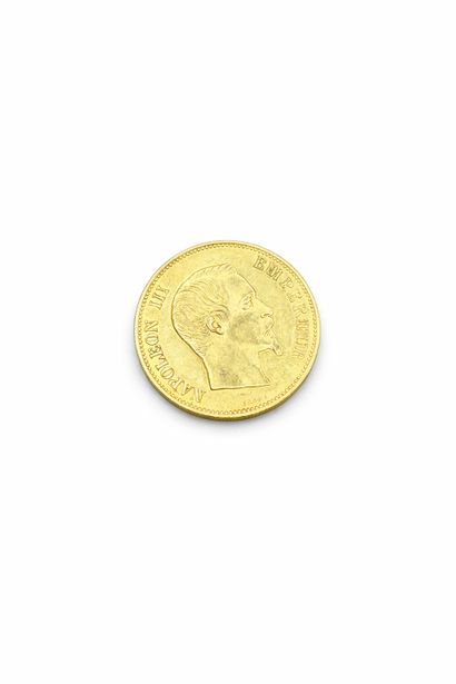 Napoleon III 100 franc gold nude head coin...
