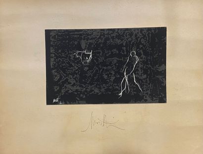 Raymond MORETTI (1931-2005)
Étude, taureau...