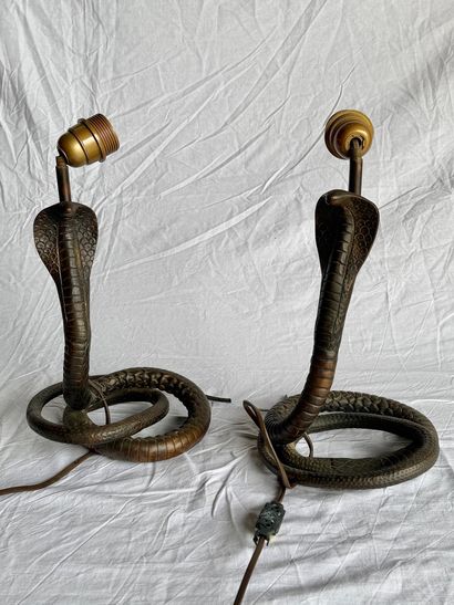 Paire de pieds de lampes 