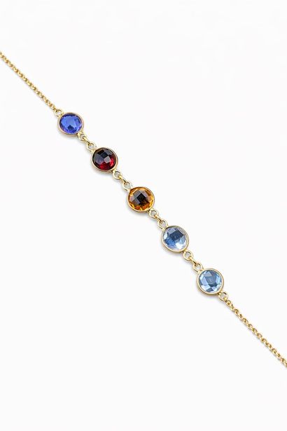 18K (750/1000) yellow gold flexible link...