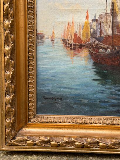 Georges CHÉNARD-HUCHÉ (1864-1937) 
Sailboats,...