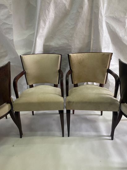 Gaston et Fernand SADDIER 
Suite de six fauteuils...