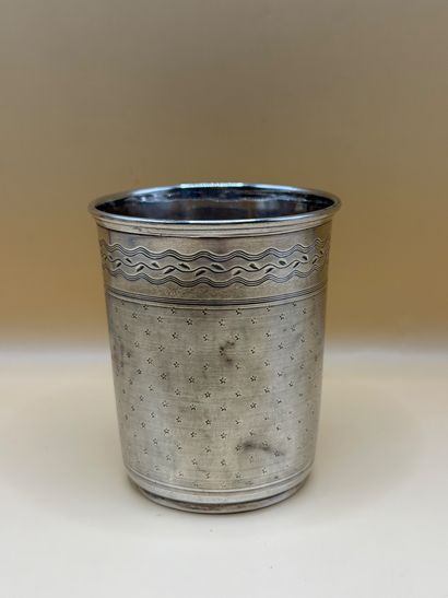 Silver tumbler (950/1000) engraved 