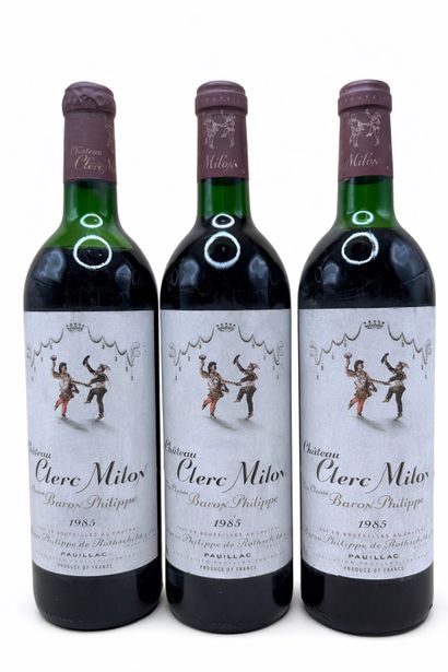 3 bottles Clerc Milon, Baron Philippe de...