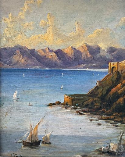 Giuseppe CARELLI (1858-1921)
Sailboats, Castel...