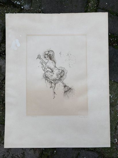 Léonor FINI (1907-1996) 
La Sorcière 
Eau...