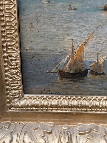 Giuseppe CARELLI (1858-1921)
Sailboats, Castel...