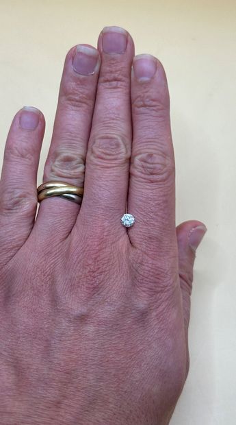 A modern-cut diamond on paper weighed 0.64...