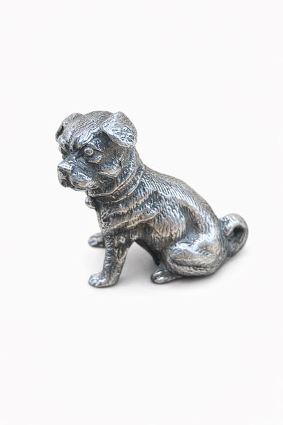 Delightful silver pug (950/1000). 
Minerve...