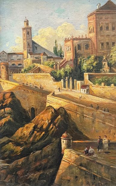 Alberto FALCHETTI (1878-1951)
Fortified landscape...