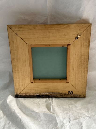 Agnès PAUL-DEPASSE 
Square mirror in straw...