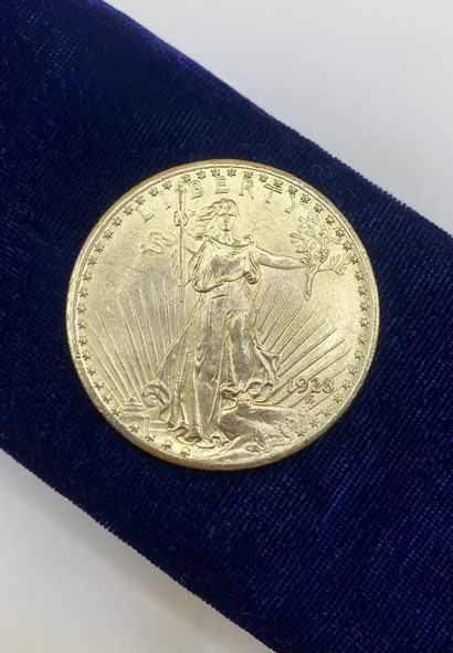 Liberty 1928 US $20 gold coin. 

Lot sold...