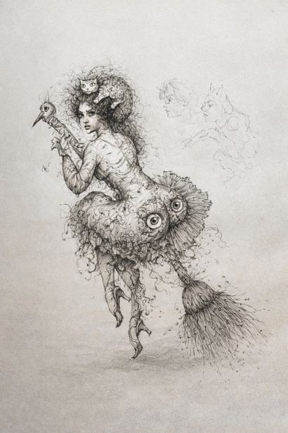Léonor FINI (1907-1996) 
La Sorcière 
Eau...