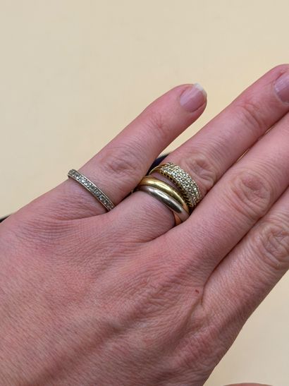 American wedding band in 18K (750/1000) white...