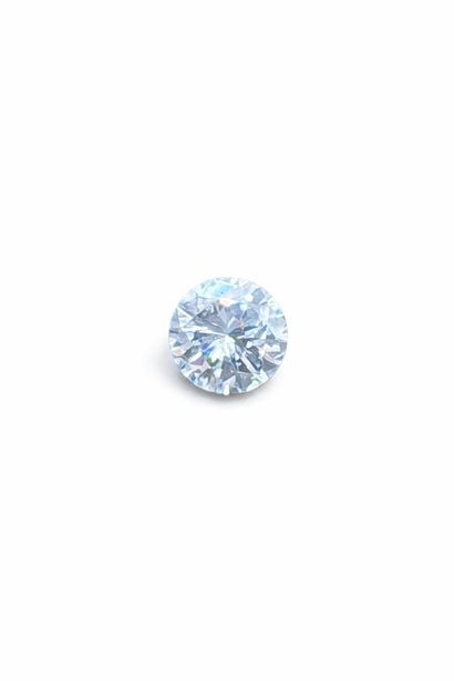 A modern-cut diamond on paper weighing 0.75...