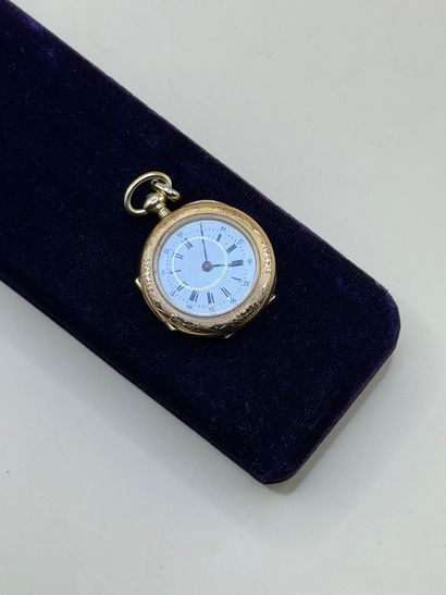 18K (750/1000) yellow gold collar watch,...
