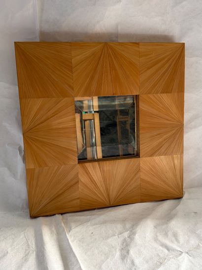 Agnès PAUL-DEPASSE 
Square mirror in straw...