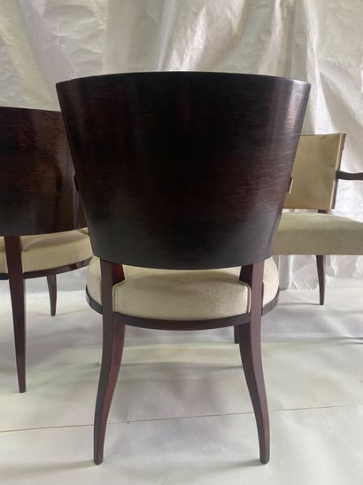Gaston et Fernand SADDIER 
Suite de six fauteuils...