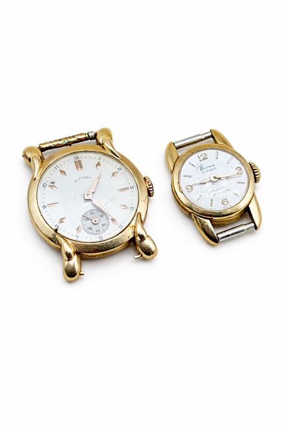 Set of two ladies' watches in 18K (750/1000)...