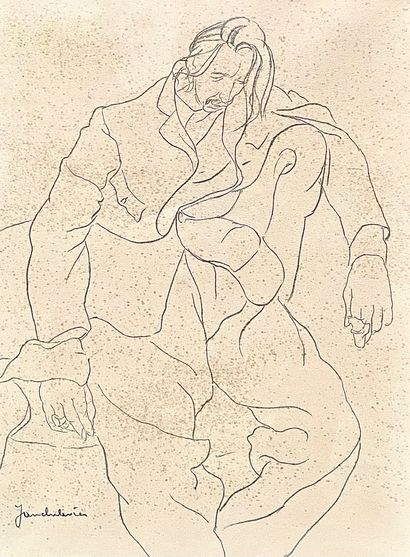 Idel IANCHELEVICI (1909-1994)
Homme assis...