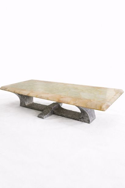 Création CONTEMPORAINE 
Table basse rectangulaire,...
