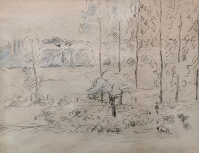 Camille PISSARRO (1830-1903) 
Paysage d'Eragny...
