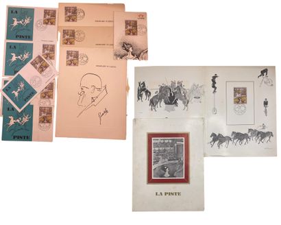 Large lot of stamps including : 

- A 35-page...