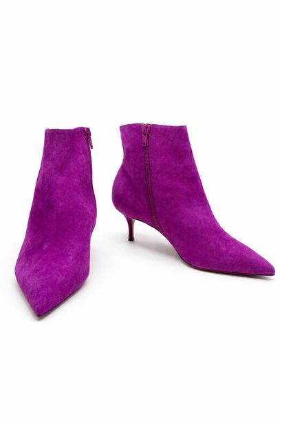 CHRISTIAN LOUBOUTIN 
Pair of fuchsia suede...