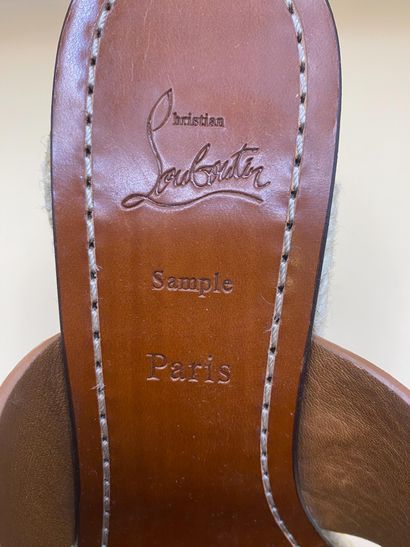 CHRISTIAN LOUBOUTIN 
Pair of mules in smooth...