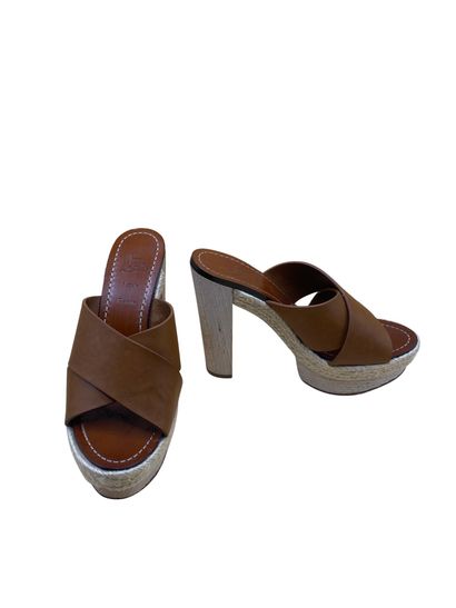 CHRISTIAN LOUBOUTIN 
Pair of mules in smooth...