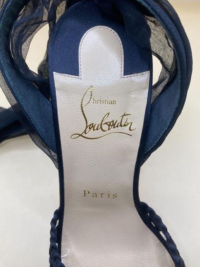 CHRISTIAN LOUBOUTIN 
Pair of black satin...