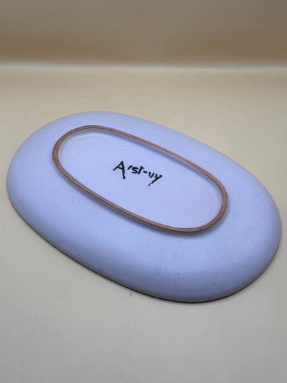 Jean AUSTRUY (1910-2012) 
Grand plat ovale...