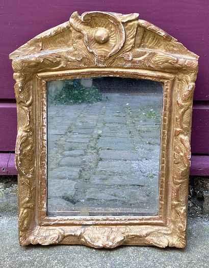 Élégant miroir rectangulaire à fronton en...