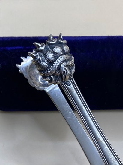 Pince à sucre en argent (min. 800/1000),...