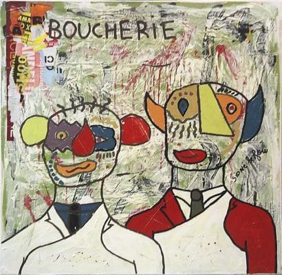 SIDNE LE FOU
LES DEUX BOUCHERS - 2010 technique...